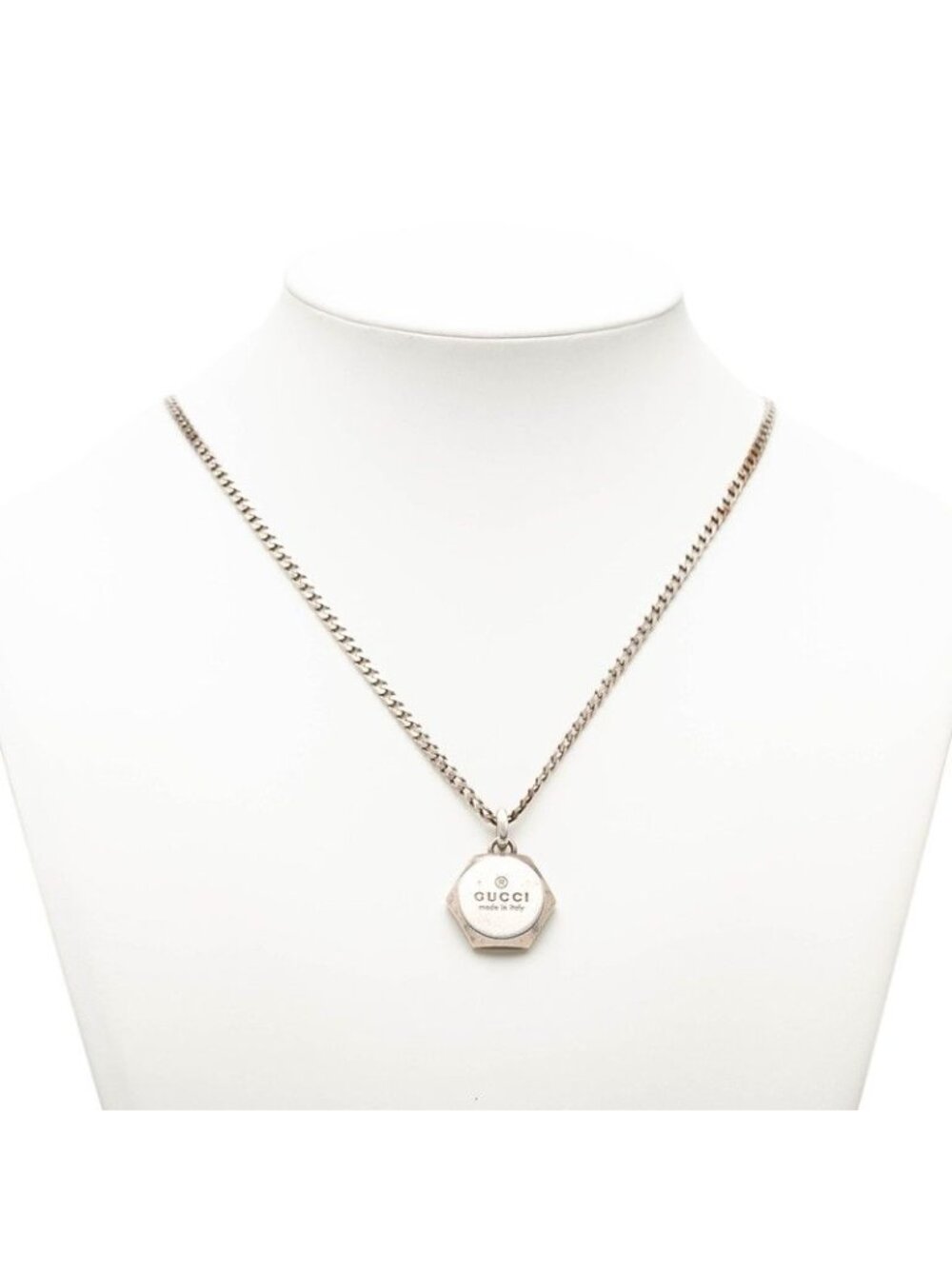 Gucci Hexagon Pendant Necklace Silver - Picture 6 of 6